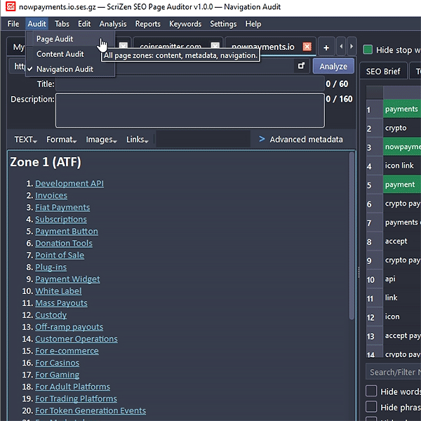 Features: Audit Modes
